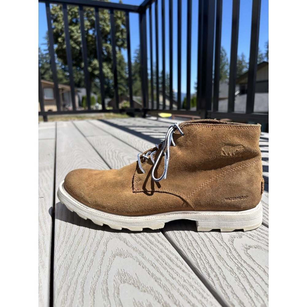 Sorel NM2560-224 Tobacco Brown Suede Leather Chukka Ankle Boots Mens Size 10 - Picture 3 of 10